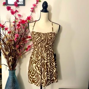 ☀️💕NEW WITH TAG SEXY BACK ANIMAL PRINTED ROMPER💕❤️